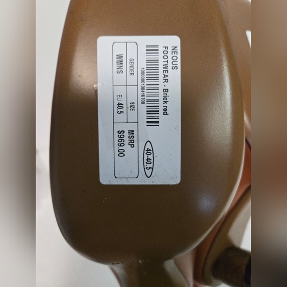 NEOU Stan clowesia 80 leather ankle boots Brown Woman's Size 40 1/2 Heeled Boots - Picture 16 of 16